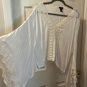 White laced blouse